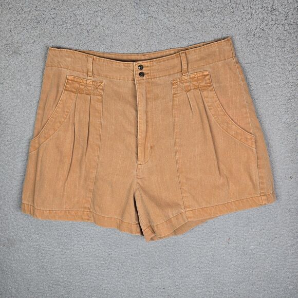 Universal Thread High Waisted Pleated Tan Shorts M Cotton Summer Classic Retro - Picture 6 of 8